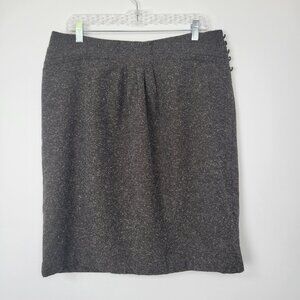 Worthington Deep Chocolate Tweed Pencil Skirt Business Casual Dark Academia